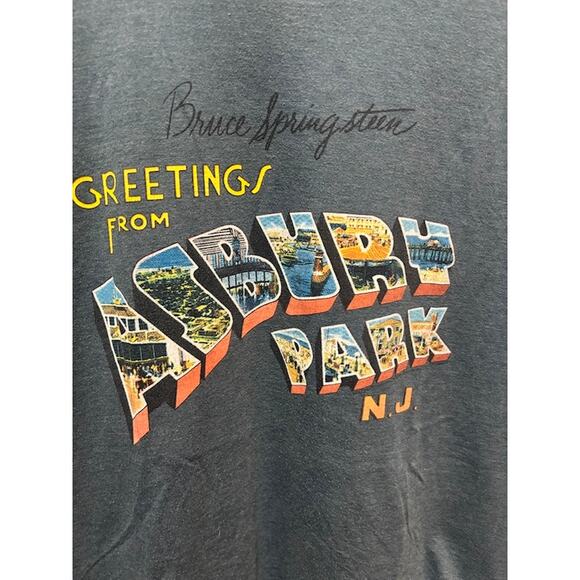 Bruce Springsteen “Greetings From Asbury Park, N.J.” Men's Gray Blue T Shirt L - Picture 2 of 5